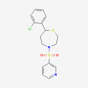molecular formula C16H17ClN2O2S2 B2626253 7-(2-Chlorophenyl)-4-(pyridin-3-ylsulfonyl)-1,4-thiazepane CAS No. 1795302-54-3