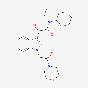 molecular formula C24H31N3O4 B2626271 N-环己基-N-乙基-2-(1-(2-吗啉-2-氧代乙基)-1H-吲哚-3-基)-2-氧代乙酰胺 CAS No. 872855-05-5