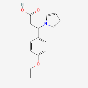 B2626281 3-(4-ethoxyphenyl)-3-(1H-pyrrol-1-yl)propanoic acid CAS No. 900015-37-4
