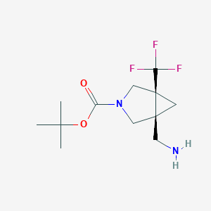 B2626287 Tert-butyl (1S,5S)-1-(aminomethyl)-5-(trifluoromethyl)-3-azabicyclo[3.1.0]hexane-3-carboxylate CAS No. 2155840-58-5