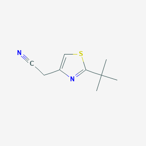 molecular formula C9H12N2S B2626288 2-(2-叔丁基-1,3-噻唑-4-基)乙腈 CAS No. 251111-86-1