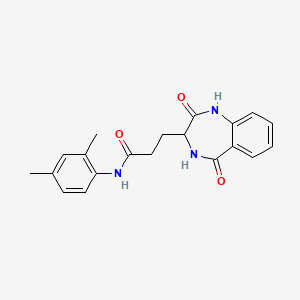 molecular formula C20H21N3O3 B2626294 N-(2,4-dimethylphenyl)-3-(2,5-dioxo-2,3,4,5-tetrahydro-1H-1,4-benzodiazepin-3-yl)propanamide CAS No. 1190844-31-5