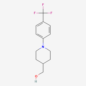 molecular formula C13H16F3NO B2626296 [1-[4-(Trifluoromethyl)phenyl]piperidin-4-yl]methanol CAS No. 681481-99-2