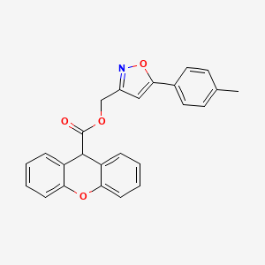 molecular formula C25H19NO4 B2626314 (5-(p-tolyl)isoxazol-3-yl)methyl 9H-xanthene-9-carboxylate CAS No. 953015-85-5