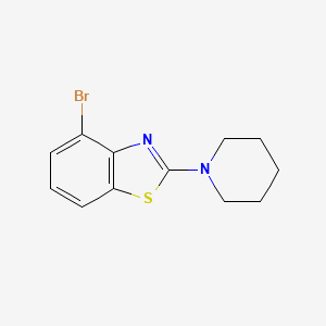 molecular formula C12H13BrN2S B2626315 4-Bromo-2-(piperidin-1-yl)benzo[d]thiazole CAS No. 863000-92-4