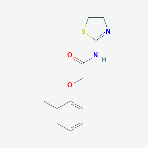 molecular formula C12H14N2O2S B262632 N-(4,5-dihydrothiazol-2-yl)-2-(2-methylphenoxy)acetamide 