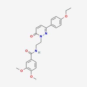 molecular formula C23H25N3O5 B2626322 N-(2-(3-(4-乙氧苯基)-6-氧代嘧啶并[1,6-a]嘧啶-1(6H)-基)乙基)-3,4-二甲氧基苯甲酰胺 CAS No. 921532-85-6