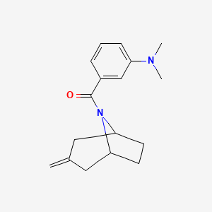 molecular formula C17H22N2O B2626326 （3-（二甲氨基）苯基）（（1R，5S）-3-亚甲基-8-氮杂双环[3.2.1]辛-8-基）甲苯酮 CAS No. 2320603-23-2