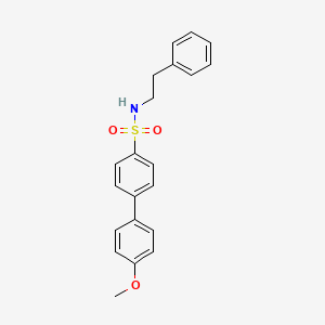 molecular formula C21H21NO3S B2626333 4'-methoxy-N-phenethyl-[1,1'-biphenyl]-4-sulfonamide CAS No. 670271-72-4