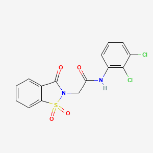 molecular formula C15H10Cl2N2O4S B2626359 N-(2,3-dichlorophenyl)-2-(1,1,3-trioxo-1,2-benzothiazol-2-yl)acetamide CAS No. 454663-79-7