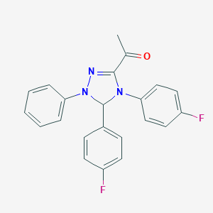 molecular formula C22H17F2N3O B262636 1-[4,5-bis(4-fluorophenyl)-1-phenyl-4,5-dihydro-1H-1,2,4-triazol-3-yl]ethanone 