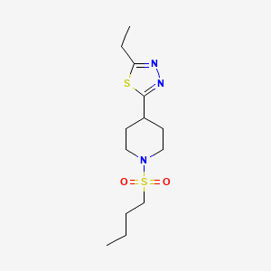 molecular formula C13H23N3O2S2 B2626366 2-(1-(丁基磺酰基)哌啶-4-基)-5-乙基-1,3,4-噻二唑 CAS No. 1171373-92-4