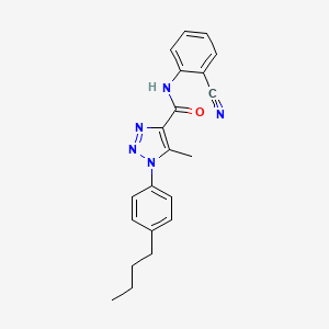 molecular formula C21H21N5O B2626378 1-(4-丁基苯基)-N-(2-氰基苯基)-5-甲基-1H-1,2,3-三唑-4-甲酰胺 CAS No. 904813-40-7