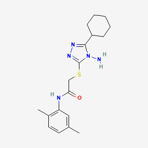 molecular formula C18H25N5OS B2626382 2-[(4-氨基-5-环己基-1,2,4-三唑-3-基)硫代]-N-(2,5-二甲苯基)乙酰胺 CAS No. 577765-86-7