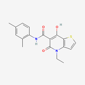 molecular formula C18H18N2O3S B2626390 N-(2,4-二甲苯基)-4-乙基-7-羟基-5-氧代-4,5-二氢噻吩并[3,2-b]吡啶-6-甲酰胺 CAS No. 1251556-23-6