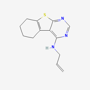 molecular formula C13H15N3S B2626400 N-(丙-2-烯-1-基)-5,6,7,8-四氢[1]苯并噻吩并[2,3-d]嘧啶-4-胺 CAS No. 300717-44-6