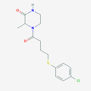4-(4-((4-Chlorophenyl)thio)butanoyl)-3-methylpiperazin-2-one