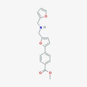 molecular formula C18H17NO4 B262642 Methyl 4-(5-{[(2-furylmethyl)amino]methyl}-2-furyl)benzoate 
