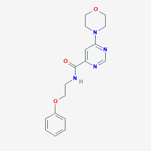 molecular formula C17H20N4O3 B2626420 6-吗啉基-N-(2-苯氧基乙基)嘧啶-4-甲酰胺 CAS No. 1903461-28-8