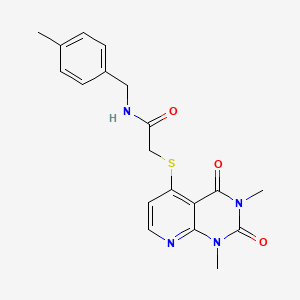 2-(1,3-dimethyl-2,4-dioxopyrido[2,3-d]pyrimidin-5-yl)sulfanyl-N-[(4-methylphenyl)methyl]acetamide