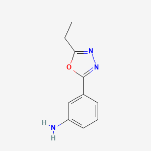 molecular formula C10H11N3O B2626428 3-(5-Ethyl-1,3,4-oxadiazol-2-yl)aniline CAS No. 954329-09-0