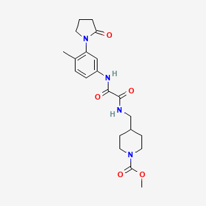 Methyl 4-((2-((4-methyl-3-(2-oxopyrrolidin-1-yl)phenyl)amino)-2-oxoacetamido)methyl)piperidine-1-carboxylate