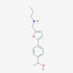 molecular formula C16H21NO2 B262646 1-(4-{5-[(Propylamino)methyl]-2-furyl}phenyl)ethanol 