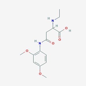 molecular formula C14H20N2O5 B2626469 4-((2,4-Dimethoxyphenyl)amino)-2-(ethylamino)-4-oxobutanoic acid CAS No. 1047992-61-9