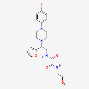 N1-(2-(4-(4-fluorophenyl)piperazin-1-yl)-2-(furan-2-yl)ethyl)-N2-(2-hydroxyethyl)oxalamide