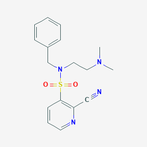 molecular formula C17H20N4O2S B2626479 N-Benzyl-2-cyano-N-[2-(dimethylamino)ethyl]pyridine-3-sulfonamide CAS No. 1935775-37-3