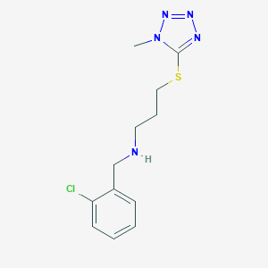 molecular formula C12H16ClN5S B262648 N-(2-chlorobenzyl)-N-{3-[(1-methyl-1H-tetraazol-5-yl)sulfanyl]propyl}amine 