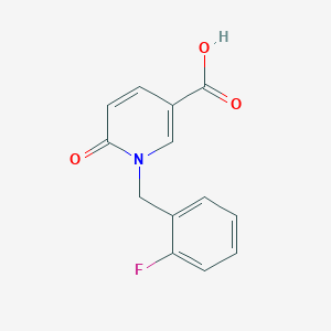 molecular formula C13H10FNO3 B2626482 1-(2-Fluorobenzyl)-6-oxo-1,6-dihydropyridine-3-carboxylic acid CAS No. 941869-22-3