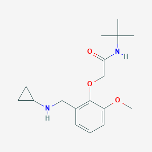 molecular formula C17H26N2O3 B262649 N-tert-butyl-2-{2-[(cyclopropylamino)methyl]-6-methoxyphenoxy}acetamide 