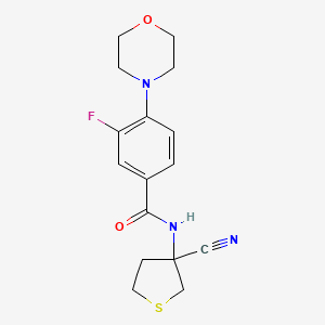 molecular formula C16H18FN3O2S B2626490 N-(3-cyanothiolan-3-yl)-3-fluoro-4-(morpholin-4-yl)benzamide CAS No. 1355912-43-4