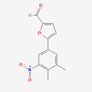 molecular formula C13H11NO4 B2626491 5-(3,4-Dimethyl-5-nitrophenyl)furan-2-carbaldehyde CAS No. 591226-58-3