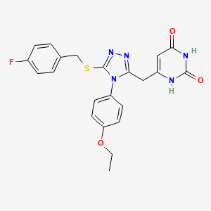 6-[[4-(4-ethoxyphenyl)-5-[(4-fluorophenyl)methylsulfanyl]-1,2,4-triazol-3-yl]methyl]-1H-pyrimidine-2,4-dione