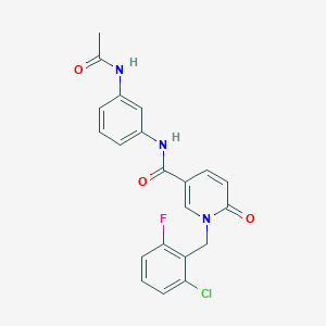 N-(3-acetamidophenyl)-1-(2-chloro-6-fluorobenzyl)-6-oxo-1,6-dihydropyridine-3-carboxamide