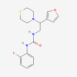 1-(2-Fluorophenyl)-3-(2-(furan-3-yl)-2-thiomorpholinoethyl)urea