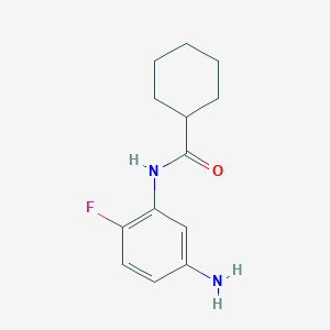 molecular formula C13H17FN2O B2626504 N-(5-氨基-2-氟苯基)环己甲酰胺 CAS No. 926199-67-9