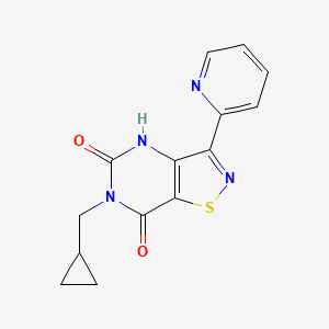 6-(cyclopropylmethyl)-3-(2-pyridyl)isothiazolo[4,5-d]pyrimidine-5,7(4H,6H)-dione