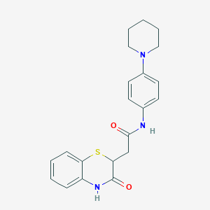 molecular formula C21H23N3O2S B2626507 2-(3-oxo-3,4-dihydro-2H-1,4-benzothiazin-2-yl)-N-[4-(piperidin-1-yl)phenyl]acetamide CAS No. 305372-92-3