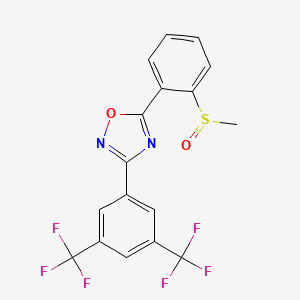 3-[3,5-Bis(trifluoromethyl)phenyl]-5-[2-(methylsulfinyl)phenyl]-1,2,4-oxadiazole