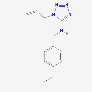 molecular formula C13H17N5 B262651 1-allyl-N-(4-ethylbenzyl)-1H-tetraazol-5-amine 