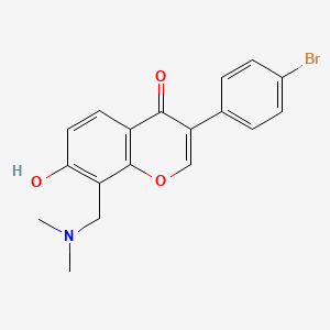 molecular formula C18H16BrNO3 B2626517 3-(4-溴苯基)-8-((二甲氨基)甲基)-7-羟基-4H-色满-4-酮 CAS No. 844828-27-9