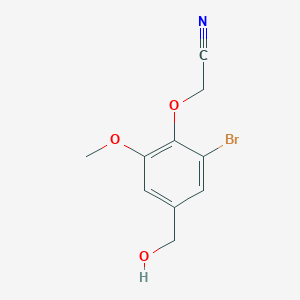 [2-Bromo-4-(hydroxymethyl)-6-methoxyphenoxy]acetonitrile