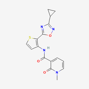 N-(2-(3-cyclopropyl-1,2,4-oxadiazol-5-yl)thiophen-3-yl)-1-methyl-2-oxo-1,2-dihydropyridine-3-carboxamide