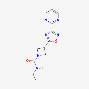 N-ethyl-3-(3-(pyrimidin-2-yl)-1,2,4-oxadiazol-5-yl)azetidine-1-carboxamide