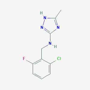molecular formula C10H10ClFN4 B262653 N-(2-chloro-6-fluorobenzyl)-5-methyl-4H-1,2,4-triazol-3-amine 