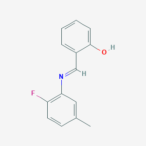 molecular formula C14H12FNO B2626531 2-{(E)-[(2-fluoro-5-methylphenyl)imino]methyl}phenol CAS No. 460315-17-7