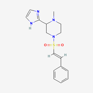 2-(1H-Imidazol-2-yl)-1-methyl-4-[(E)-2-phenylethenyl]sulfonylpiperazine